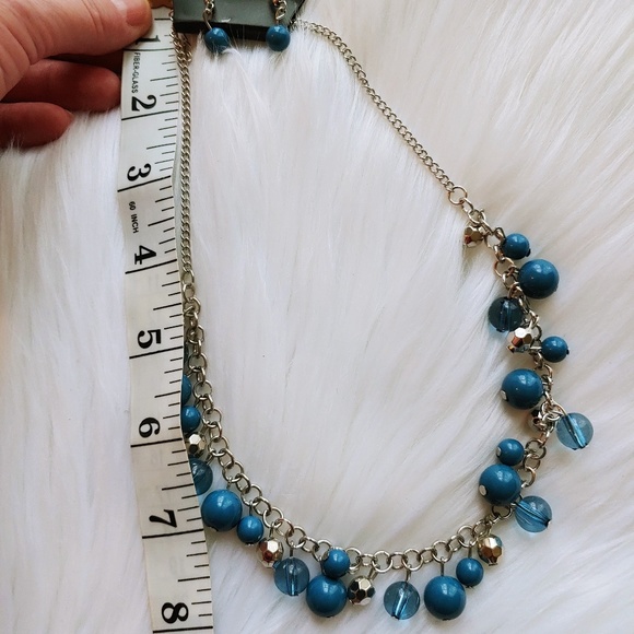 Paparazzi Blue Bead Necklace Earring Set - Picture 4 of 5